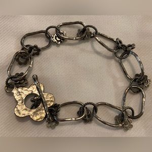 🌟SILPADA B1555 Oxidized .925 Sterling Silver Flower Bracelet